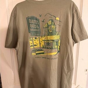 Life Is Good Olive Green Bates Bed & Breakfast Tee